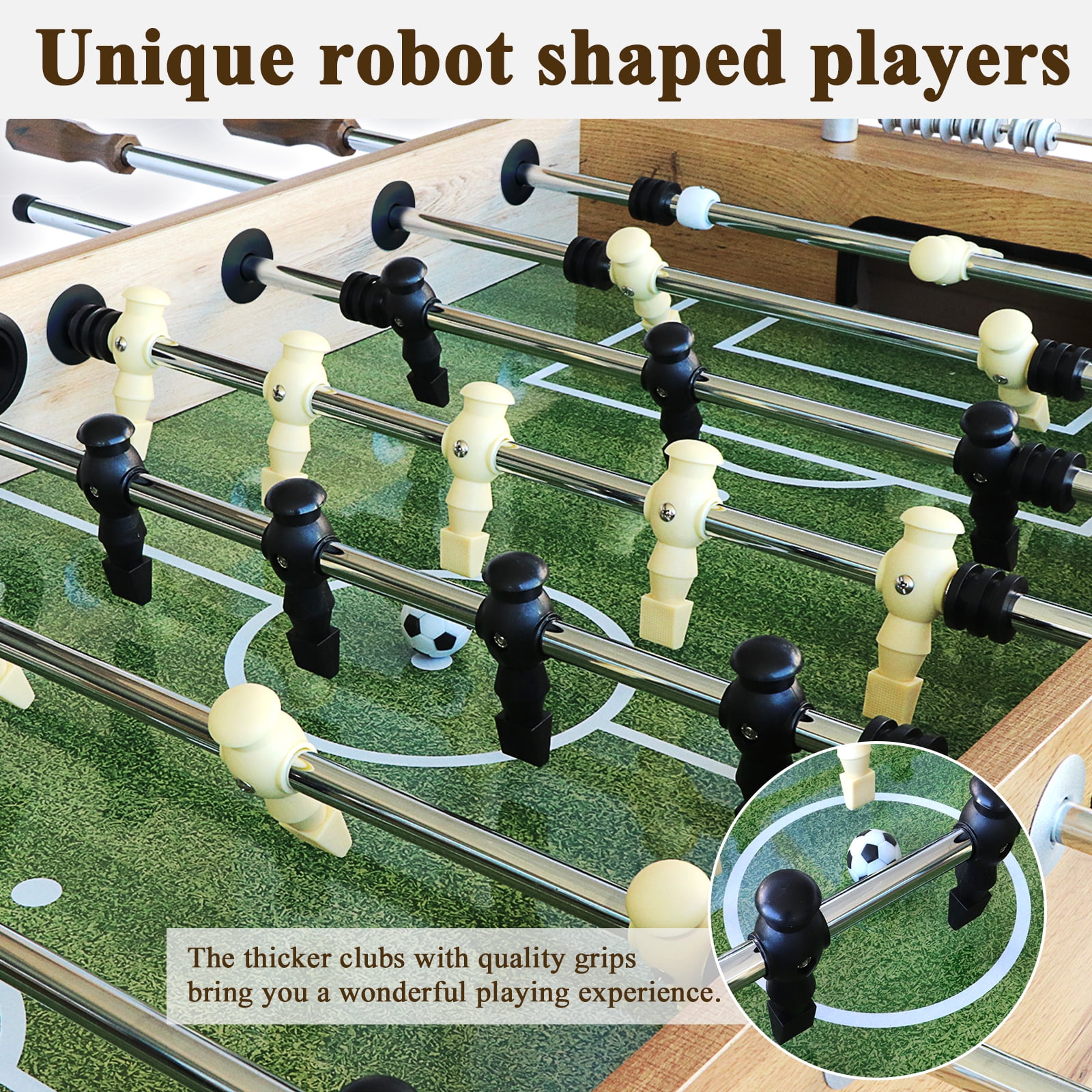 Seydrey 54" Competition Sized Foosball Table, Arcade Table Soccer for Home with Leg Levelers & Heavy-Duty Legs, Perfect for Family