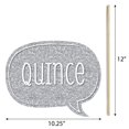 thumbnail image 5 of Big Dot of Happiness Quinceañera Púrpura – Dulce 15 – Kit de accesorios para fotomatón de fiesta de cumpleaños – 20 unidades, 5 of 5