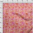 thumbnail image 2 of oneOone Silk Tabby Mandys Pink Fabric Batik Quilting Supplies Print Sewing Fabric By The Yard 42 Inch Wide, 2 of 4