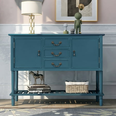 Best Ing Console Table Buffet Sideboard Sofa With Storage Drawers Cabinets And Shelf For Living Room Green Accuweather Best Ing Console Table Buffet, Teal Console Table With Storage And