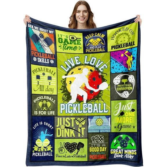 Pickleball Gifts for Men Women, Gifts for Pickleball Lovers, Funny Pickleball Gifts Idea, Pickleball Accessories Gifts for Women, Pickleball Gifts for Her/Him, Unique Pickleball Gifts Blanket 50"x60"