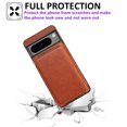 thumbnail image 2 of for Google Pixel 6 Pro Phone Case [Magnetic 2-in-1 Detachable Zipper Wallet] [Back Card Slots Accordion Wallet Case] Shockproof PU Leather Cover with Wrist Strap for Google Pixel 6 Pro, Brown, 2 of 10