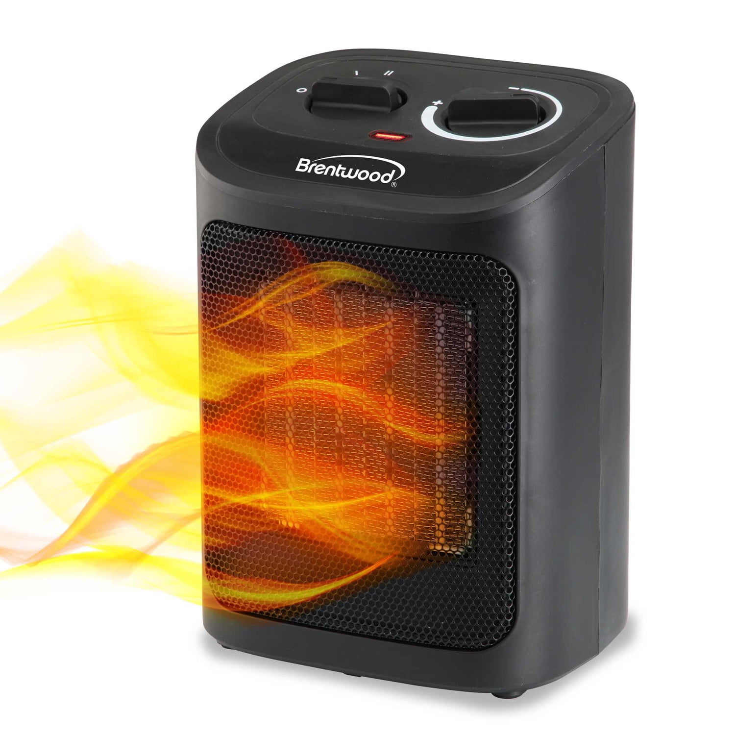 Brentwood 1,500-Watt-Max Portable Ceramic Space Heater and Fan, Black, H-C1603BK