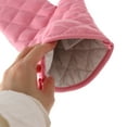 thumbnail image 5 of 2Pcs/Set Pink High-temperature Thick Hot Insulation Microwave Oven Gloves Cooking Cotton Oven Mitts Kitchen Home Supplies, 5 of 5