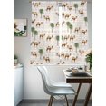 thumbnail image 4 of Tropical Plants Sheer Curtains 72 Inch Length 2 Panels Set Window Treatments, Summer Palm Trees Camel Animals Boho Rod Pocket Semi Curtains for Living Room/Bedroom/Kitchen Décor, 104"W x 72"L, 4 of 7