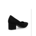 thumbnail image 3 of Mark and Maddux Chunky Heel Women's Pointed Pumps in Black, 3 of 3