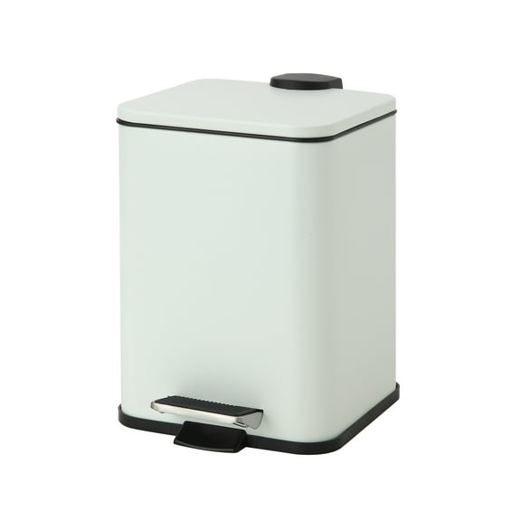 SunnyPoint 5 Liter Metal Square Office, Living Room Wastebasket; White