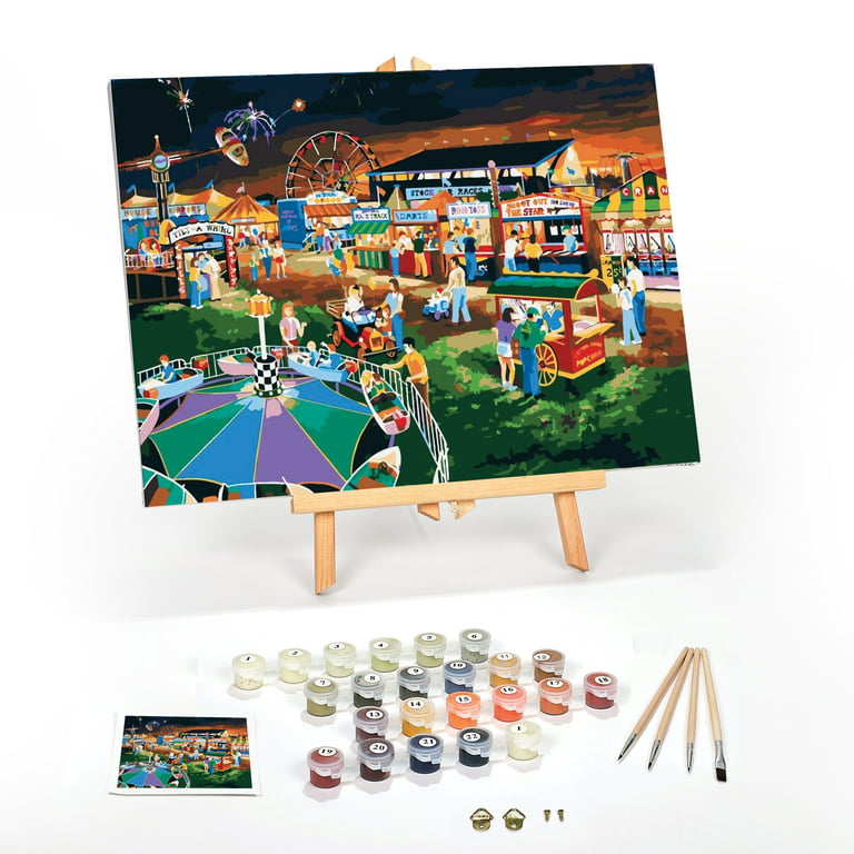 1set Diy Paint By Numbers Kit For Adults Beginner, With Paintbrush