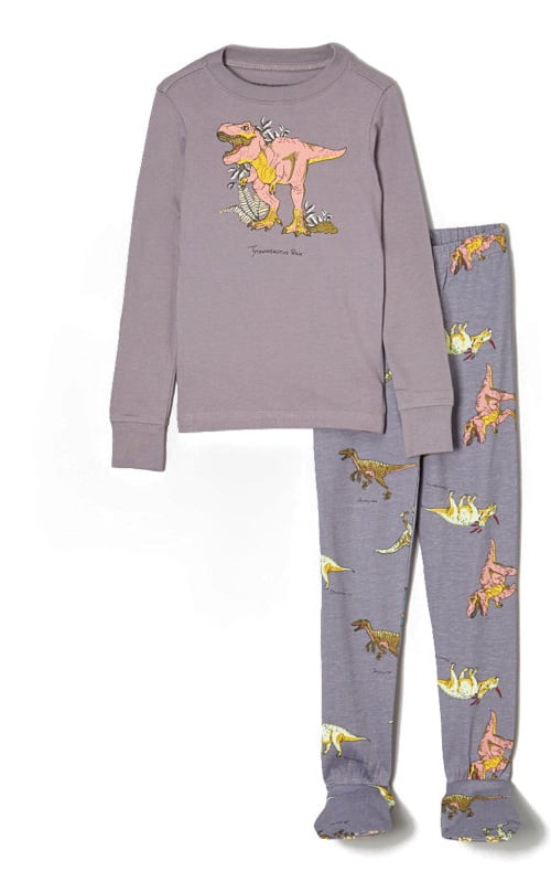 2 piece pajamas with feet