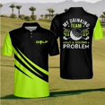 thumbnail image 1 of Golf Series Men's Button Polo Shirt Printed Short-sleeved T-shirt Top For Men, 1 of 3