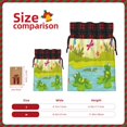thumbnail image 3 of Rocae Two Frogs Are Sitting On Water Lilies Print Christmas Drawstring Linen Gift Bag with Drawstrings Treat Bag Goody Present Bags for Christmas Party Favor, 3 of 8