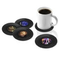 thumbnail image 2 of Paquete de 8 posavasos para tazas, posavasos de vinilo para CD, tazas para grabar, bebidas, , té, soporte, Wandteppich, mantel individual, 2 of 6