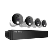 Night Owl 8 Channel 4K Bluetooth Digital Video Recorder with 1TB HDD and 4 Wired 4K Spotlight Cameras with Audio Alerts