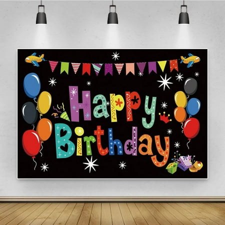 Image of Happy Birthday Party Baby Cartoon Balloons Baby Toys PhotozPhotophPhotographic Background Photo Backdrop Photo