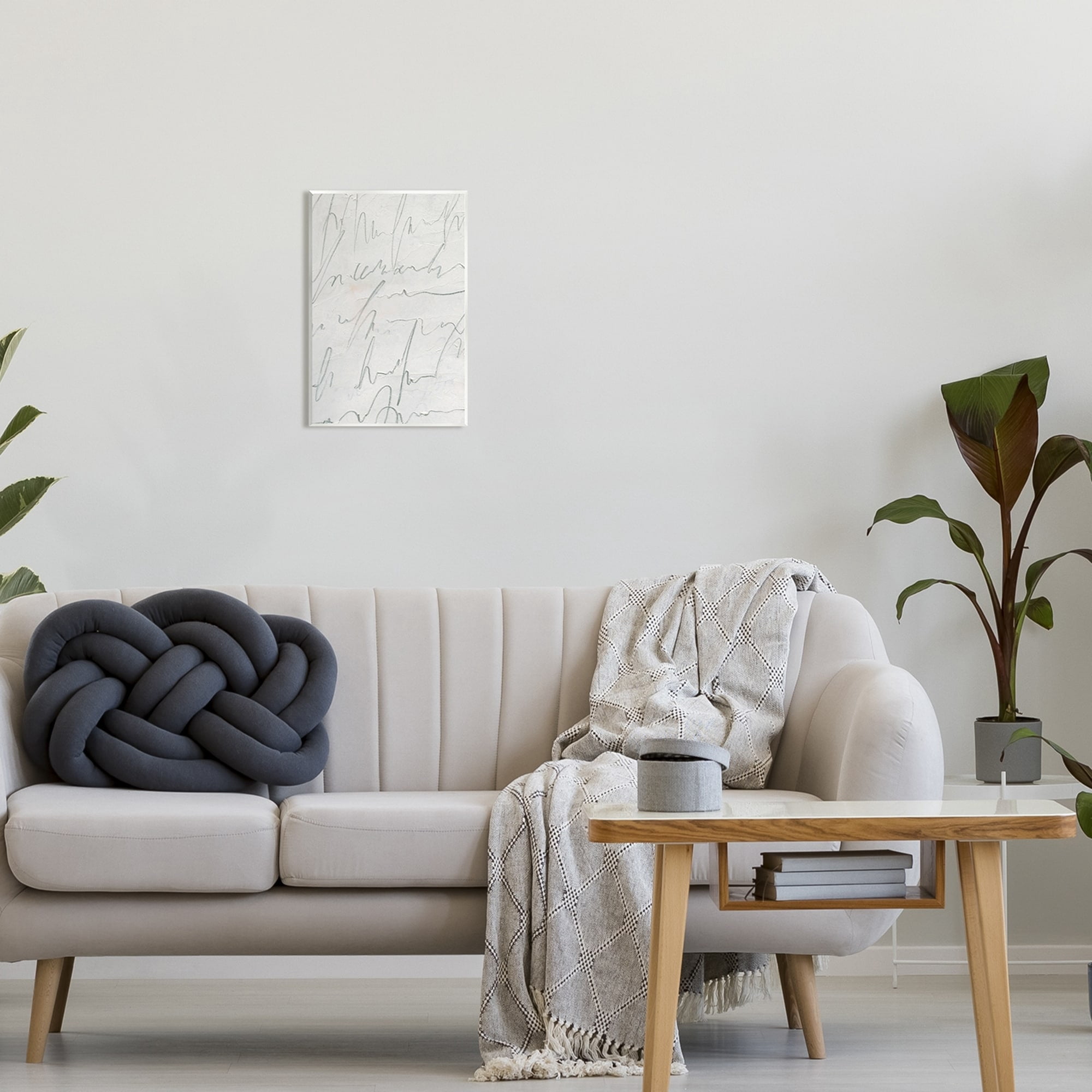 Stupell Industries Contemporary Cursive Script Abstract Scribble Words Painting Unframed Art Print Wall Art, Design by Emma Caroline