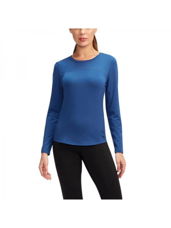 Ladies Women's Compression Top Long Sleeve Base Layer Running Gym Training Top 