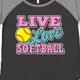 thumbnail image 4 of Inktastic Live Love and Softball Women's Plus Size T-Shirt, 4 of 5