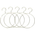 thumbnail image 2 of 5 Pcs Cintres Ronds pour Vêtements Cintres Ronds en Fer Cintres Créatifs pour Foulards Cintre Rond en Métal (Doré), 2 of 8