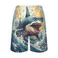 thumbnail image 3 of joogoo Mens Swim Trunks Shark in Ocean Beach Shorts Drawstring Elastic Waist Swimwear Bathing Suits XL, 3 of 7