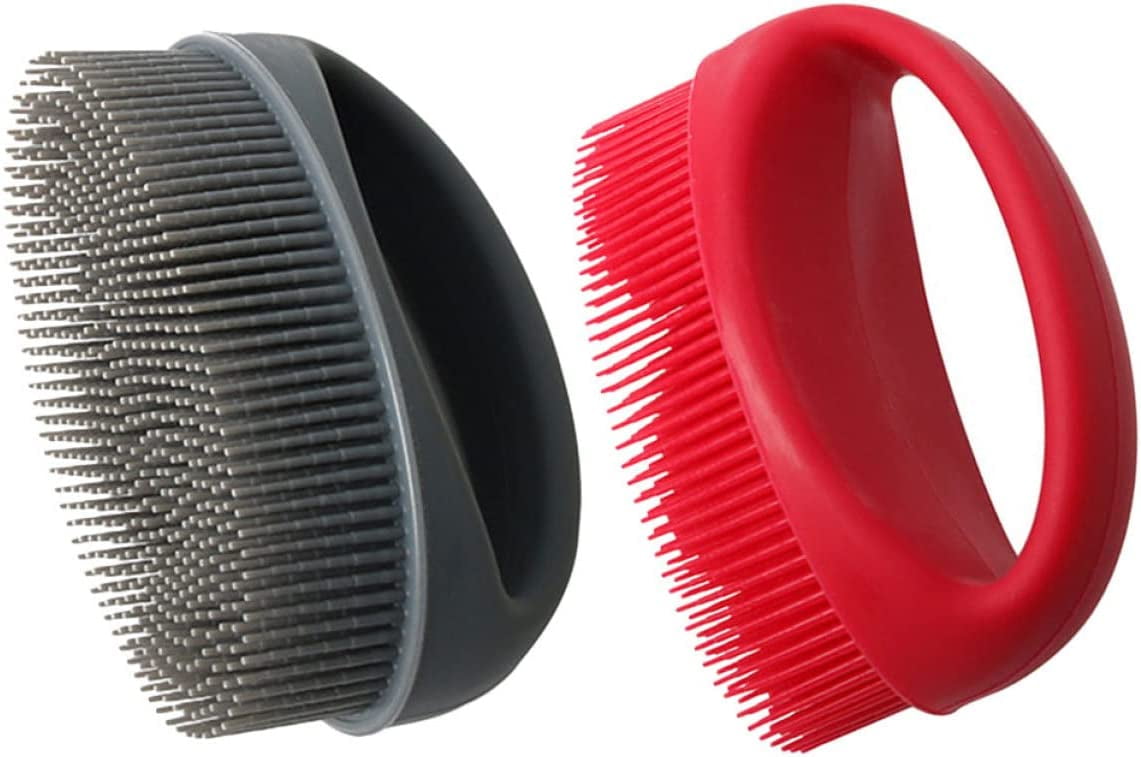 Scalp Scrubber Bath Scrubber 2pcs Silicone Bath Silicone Body Scrubber