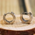 thumbnail image 6 of Grandest Birch 1 Pair Ear Studs Stylish Punk Style Titanium Steel Tiny Round Circle Small Stud for Party Rhinestone,Titanium Steel, 6 of 7