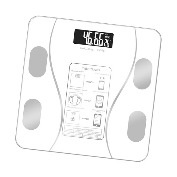 Báscula de grasa corporal Speravity digital inalámbrica inteligente con Analizador de composición corporal color Blanco