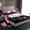 Black Pink White, variant on Manfei Abstract Marble Bed Sheets 4pcs, Black Pink White King Sheets, Modern Watercolor Marbling Sheet Set, Luxury Bedroom Decor