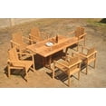 thumbnail image 5 of Grade-A Teak Dining Set: 6 Seater 7 Pc: Warwick Console Folding Rectangle Table And 6 Clipper Stacking Arm Chairs Outdoor WholesaleTeak #51CP1507, 5 of 5