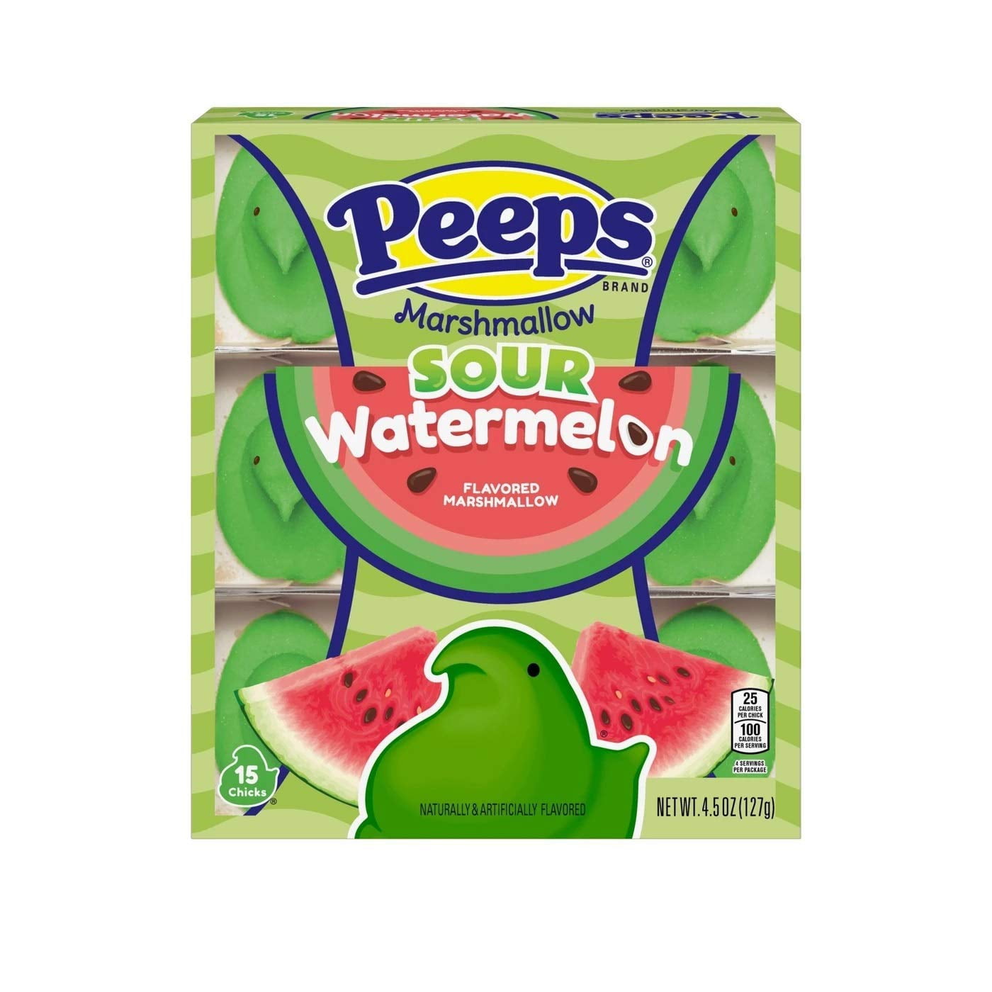 Peeps Marshmallows Easter Sour Watermelon Chicks 15ct