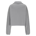 thumbnail image 5 of Diufon Womens Cropped Sweatshirt High Neck Long Sleeve Pullover Tops Half Zip Fall Winter Fleece Sweatshirts, 5 of 5