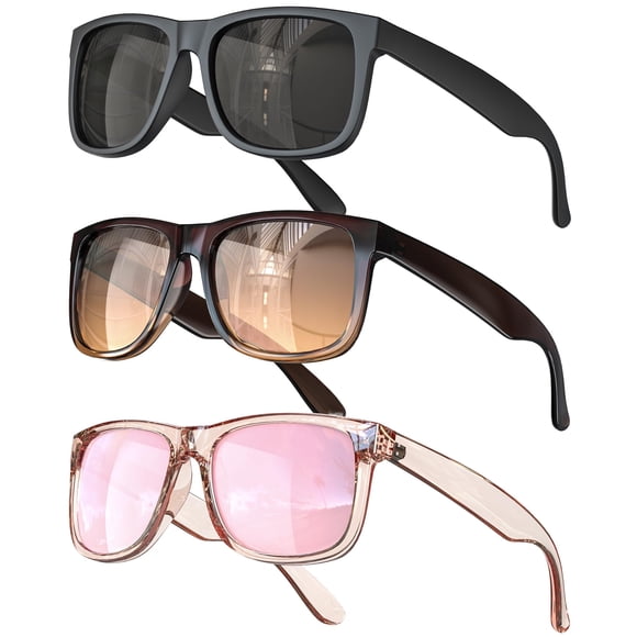 Paquete de 3 Gafas de Sol Polarizadas UV400 OUKEMAX para Mujer