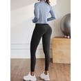thumbnail image 2 of PISONIC Women's Long-Sleeve Sports Jacket and Pant Set for Gym Running, Tight-Fitting Butt-Lifting Pants for Cycling And Climbing Workout Attire, 2 of 11