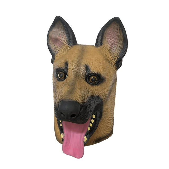Máscara de látex para perro, máscara aterradora, tocado para juego de simulación, máscara de animal, accesorios de cosplay para perro para víspera de
