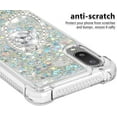 thumbnail image 4 of Samsung Galaxy A02/Galaxy M02 Case with Creativity Clear Quicksand Glitter Flowing Liquid Floating Soft TPU Case w/Stand Bling Diamond Sparkle Phone Cover for Samsung Galaxy A02  Silver, 4 of 14