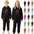 thumbnail image 6 of FUZHIQ Boys Girls Fleece Jumpsuits Onesie One Piece Zip Up Hooded Super Soft Fuzzy Hooded Rompers Warm Winter Jumpsuit for 3-4 Years, 6 of 8