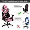 thumbnail image 6 of SCRAWLGOD Peach Blossom Stars Print Pink Black Print Gaming Chair Cover with Armrest Cover, Thick Computer Chair Protective with Stretchy Bottom Non Slip Gaming Rotating Chair Slipcover, 6 of 7