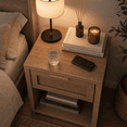 thumbnail image 3 of ARKANTOS Large Nightstand Set of 2, Farmhouse Style Bedside Tables, for Bedroom and Living Room, Natural Oak, 3 of 13