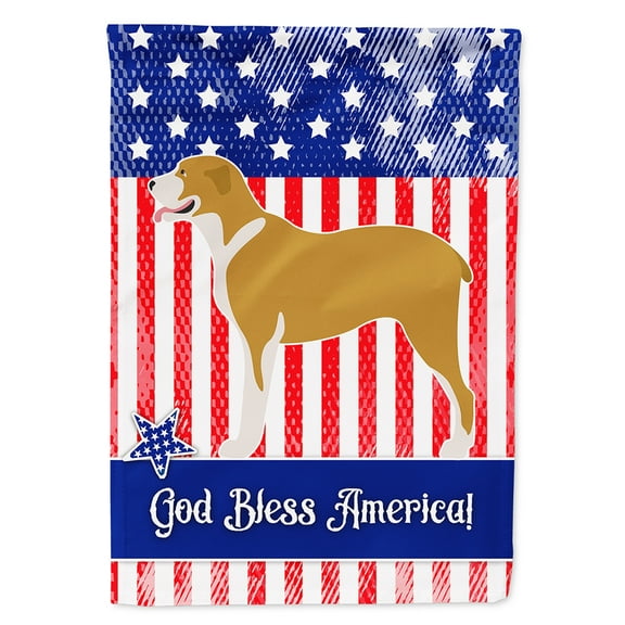 Carolines Treasures BB8408CHF Belgium Mastiff American Flag Canvas House Size  Large multicolor