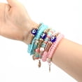 thumbnail image 3 of Twinfree 8 sets Bohemian Bracelets Set for Women, Stackable Boho Stretch Multilayer Colorful Stack Beads Bracelet, 3 of 7