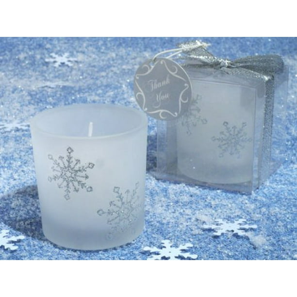 Winter Wonderland Frosted glass votive candle. [SET OF 48], Looking for