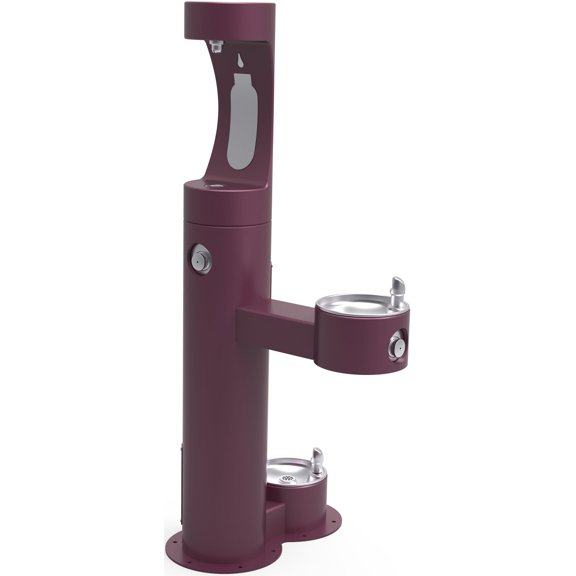 Elkay Lk4420bf1udb Ezh2o Floor Mounted Outdoor Drinking Fountain, Pet Station, And Bottle