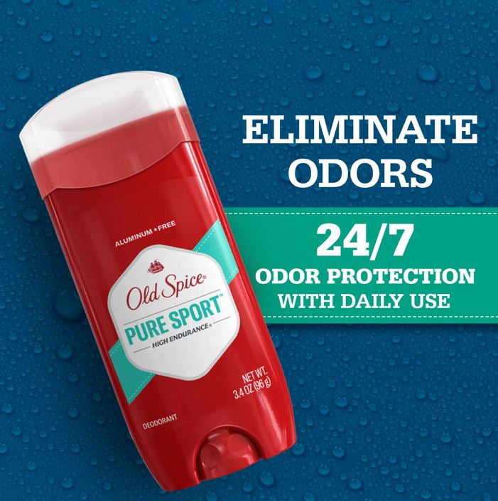 (3 pack) Old Spice Deodorant for Men, Aluminum Free, High Endurance Pure Sport, 3.4 oz, Twin Pack