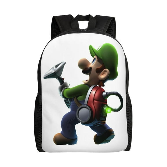 Luigi's Mansion Backpack Lightweight Daypack Large Capacity Travel Work School Back Pack Novelty Backpacks Laptop Bag