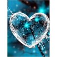 thumbnail image 1 of 5d Diy Diamond Painting Adults Kit, Love Heart Diy Full Diamond Pasted Painting Rhinestone Embroidery Cross Stitch Arts Crafts Diamond For Home Wall D, 1 of 5