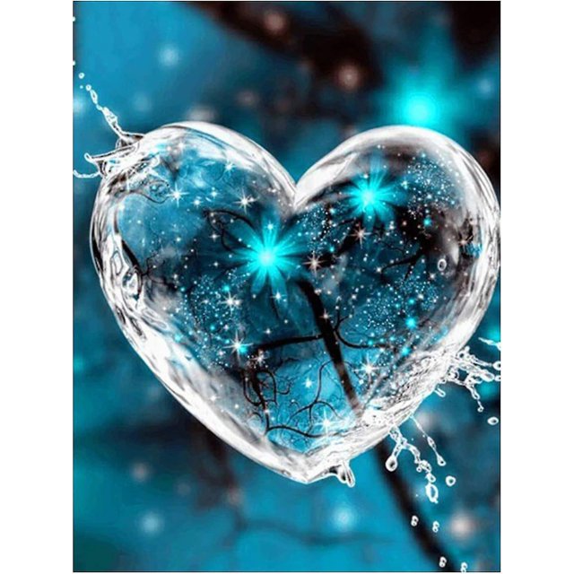 5d Diy Diamond Painting Adults Kit, Love Heart Diy Full Diamond Pasted Painting Rhinestone Embroidery Cross Stitch Arts Crafts Diamond For Home Wall D