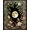 Black Gold, Pattern 8, variant on Design&I 8'x10' Washable Area Rug Extra Large Skid-Resistant Low Profile Snake Vintage Boho Bamboo With Gothic Bird Medallion Accents for Living Room, Family