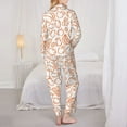 thumbnail image 3 of Pajama Sets for Women 2 Pcs, Simple fruit Button Down Long Sleeve Sleepwear Lounge PJ Sets, 3 of 6