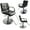 Black (Six-grid Seat), variant on Zimtown Classic Hydraulic Barber Chair, for Salon Beauty Spa Haircutting Hair Styling, Barber Shop Equipment, Heavy Duty Frame (Black)