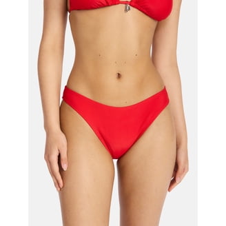 No Boundaries Scenic Route String Bikini Bottoms with Lettuce Edge