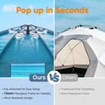 thumbnail image 2 of Golabs BT1 3-Person Instant Beach Tent, 7 lbs Lightweight, Easy 1-Minute Setup Pop-Up Tent, UPF 50+, Pocket and Hook, Blue, 2 of 8